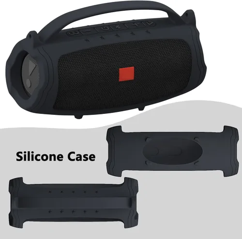 Vista 6 de Funda de silicona compatible con altavoz Bluetooth portátil JBL Charge 4/5, funda suave para altavoces Bluetooth JBL Charge 4/5