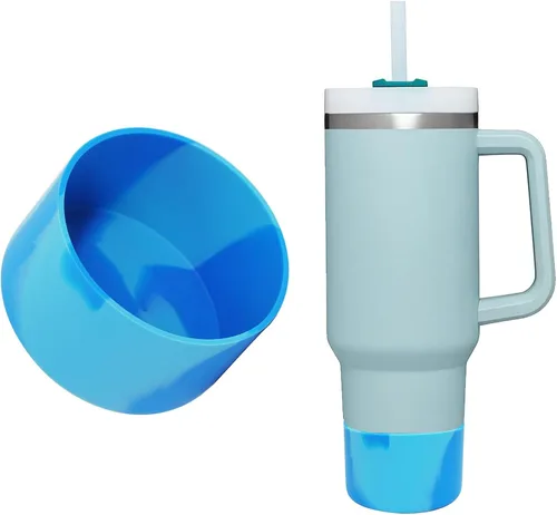 Vista 4 de 5 fundas de silicona para botella, protector inferior compatible con Stanley/Hydroflask/Iron Flask/Simple Modern, 2.9-3 pulgadas de ancho inferior