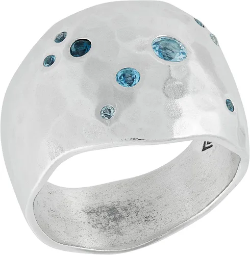 Vista 2 de Silpada Anillo de plata de ley con topacio azul suizo, Londres y 'Major Statement