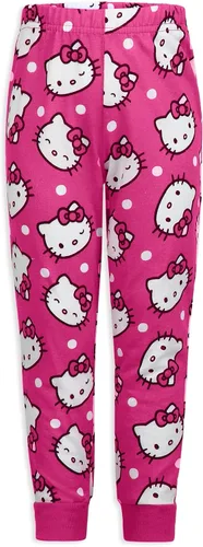Vista 7 de Hello Kitty Conjunto de camiseta y pantalón deportivo de manga larga para niñas pequeñas, niñas pequeñas y grandes, color rosa