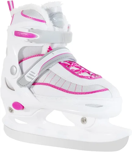 Vista 7 de Patines de hockey con 4 tamaños ajustables, acolchado suave y soporte de tobillo reforzado para niños, niñas, jóvenes, hombres, mujeres
