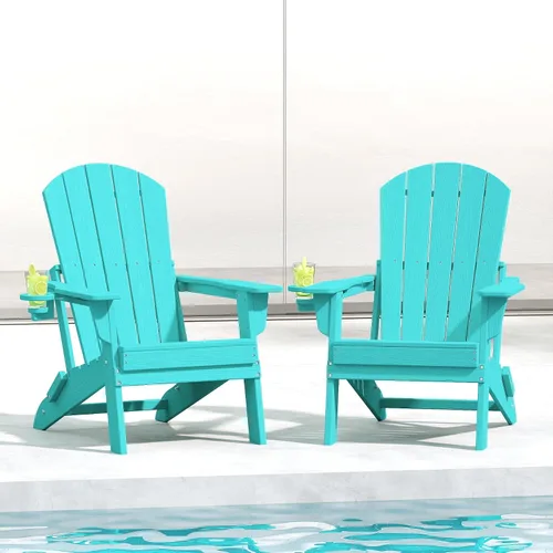 Vista 14 de HDPE Silla Adirondack plegable, Aruba