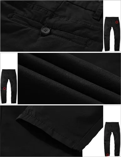 Vista 6 de Match Men's Slim Tapered Stretchy Casual Pants #8105