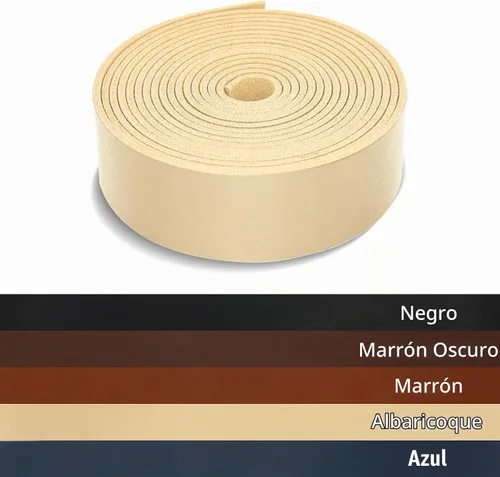 Vista 4 de ABIDISO Correa de piel sintética de 1 pulgada de ancho y 90 pulgadas de largo, cuero suave para proyectos de manualidades, tiras de cinturón