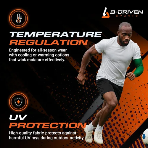 Vista 4 de B-Driven Sports Mangas de enfriamiento con protección solar UV UPF 50 Azul