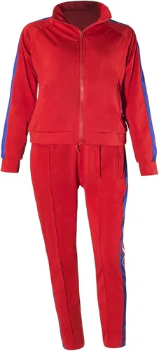 Vista 4 de Conjunto deportivo de 2 piezas para mujer, con cremallera frontal y pantalones deportivos