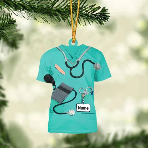 Vista 9 de Adorno colgante personalizado de enfermera publicado para regalos para ella - Adorno colgante para árbol de Navidad, regalo personalizado