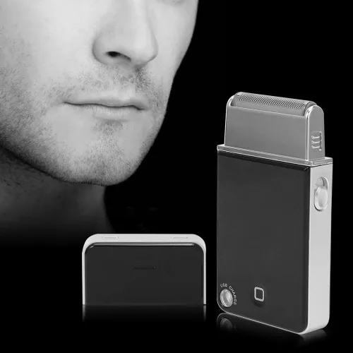 Vista 4 de Sonew Afeitadora eléctrica recargable para hombre, recortadora de barba para rostro, nariz y orejas, con cargador USB
