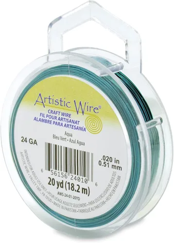 Vista 60 de Artistic Wire, Alambre de cobre de color chapado en plata de calibre 18, resistente al deslustre, amatista, 20 pies