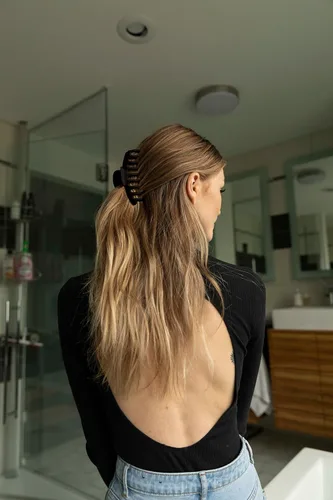 Vista 4 de FRAMAR - Pinzas grandes de garra para cabello grueso – Pinza grande para cabello grueso, pinzas grandes para mujeres, pinzas de garra para mujeres