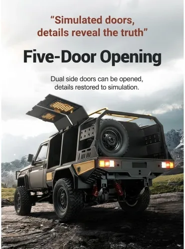 Vista 8 de 82S RC Rock Crawler Truck, caja de cambios de 2 velocidades, negro