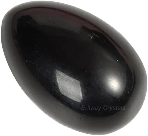 Vista 8 de Erliway Huevos de cristal de amatista natural para el día de Pascua, huevo de piedra de palma de 1.2 x 0.8 pulgadas, piedras preciosas pulidas