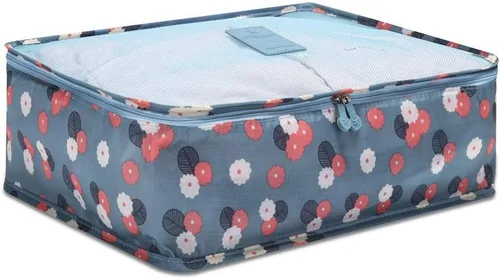 Vista 7 de 7 bolsas organizadoras para equipaje impermeables, Margarita azul), VAYEEBO7Blue Daisy