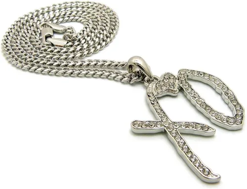 Vista 4 de Colgante de rapero de hip hop para hombre, caja de 24 pulgadas, cuerda, collar de cadena cubana