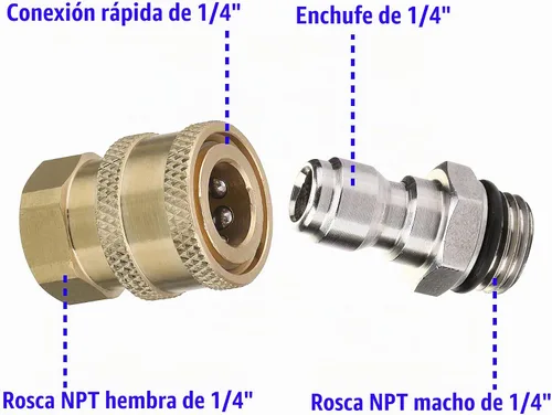 Vista 2 de M MINGLE Juego de adaptadores para lavadora a presión, kit de desconexión