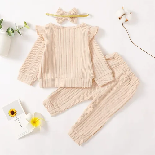 Vista 3 de Conjunto de ropa de bebé para niña, tops y pantalones, ropa para niñas pequeñas, sudaderas para bebés