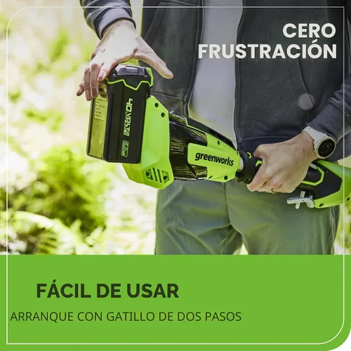 Vista 6 de Greenworks Sierra de poste inalámbrica de 40 V y 8 pulgadas, batería de 2.0 Ah y cargador incluidos PS40B210