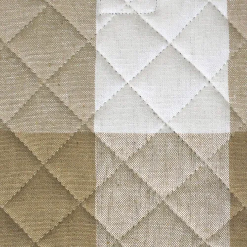 Vista 5 de Encasa XO Soportes para ollas, almohadillas acolchadas para cocina, 8 x 8 Cuadros beige búfalo