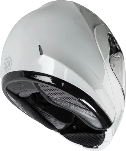 Vista 3 de GMAX Casco modular MD-04 (blanco perla, XL) - Aprobado por FMVSS 218