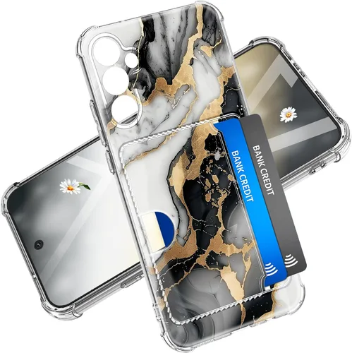 Vista 45 de Funda para Samsung Galaxy S23 FE con protector de pantalla, suave, a prueba de golpes, transparente, floral, funda protectora para mujer, diseño