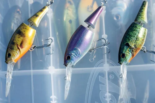 Vista 4 de Berkley Flicker Shad Jointed Fishing Hard Bait Negro plateado