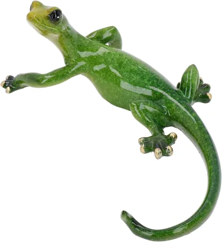 Vista 19 de AB Tools Blue Gecko Lizard Resina Cobertizo de pared Escultura Decoración Estatua Pequeña Casa Ornamento
