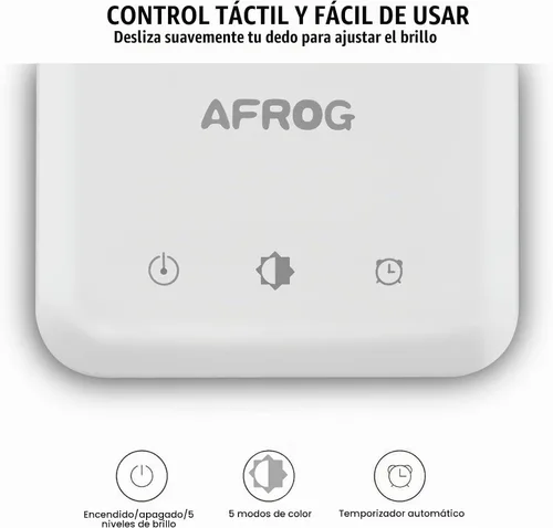 Vista 4 de AFROG Lámpara de escritorio LED multifuncional con puerto de carga USB, 5 modos de iluminación, 5 niveles de brillo, control sensible, temporizador