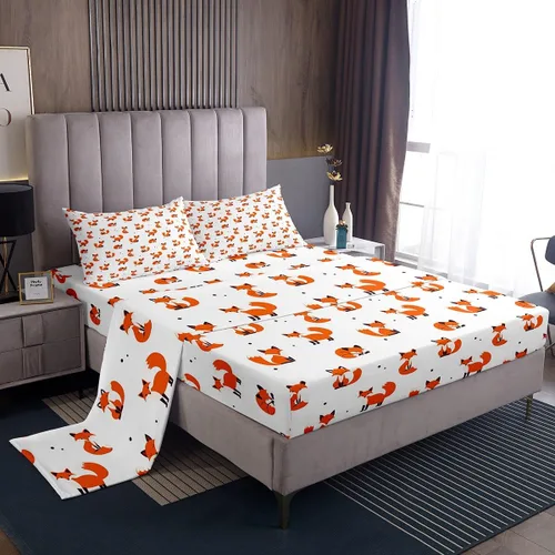 Vista 47 de Feelyou Juego de sábanas para niños con diseño de aguacate, ropa de cama bonita con frutas para niños y niñas, 1 sábana encimera y 1 sábana bajera