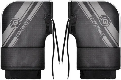 Vista 3 de Guantes para manillar de motocicleta, impermeables, resistentes al viento, gruesos, cálidos, para protección de manos, cubierta térmica para la Negro