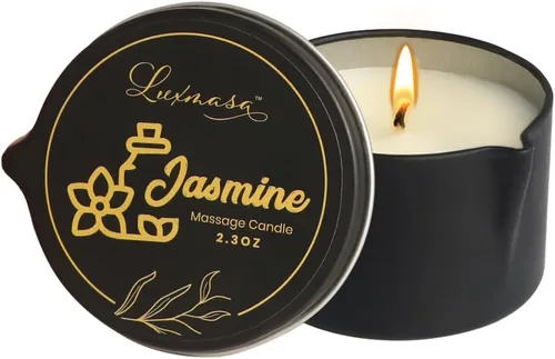 Vista 11 de Vela de spa con aceite esencial de cera de soja orgánica con infusión de aceite de masaje para parejas, vela perfumada para el hogar