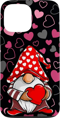 Vista 24 de Cute Gnome Valentine Heart Pattern Cozy Love Design Case for iPhone 17