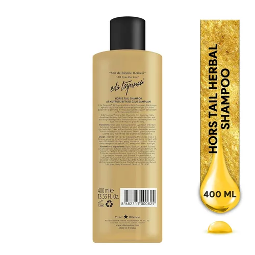 Vista 3 de Eda Taspinar - Champú de hierbas de cola de caballo para cabello seco y dañado, fórmula reparadora para un crecimiento más rápido, cabello más