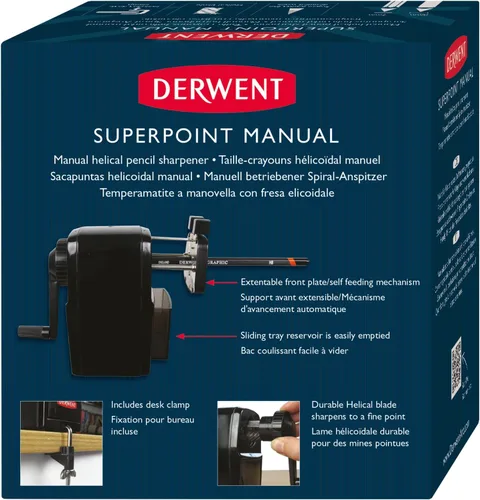 Vista 3 de Derwent Super Point. Sacapuntas manual helicoidal (2302001)