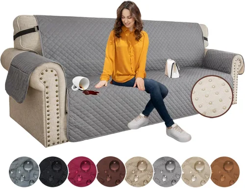 Vista 63 de XINEAGE Funda para Sillón Reclinable Resistente al Agua, Fundas Antideslizantes para Silla Reclinable con Bolsillos, Fundas Acolchadas Gruesas