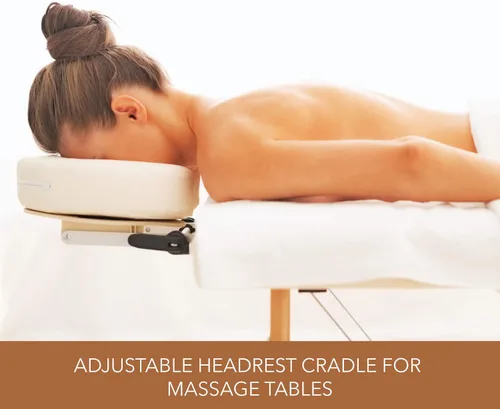 Vista 4 de ForPro Soporte de aluminio para el espacio facial, ligero, ajustable, reposacabezas para mesas de masaje, 17.6 onzas