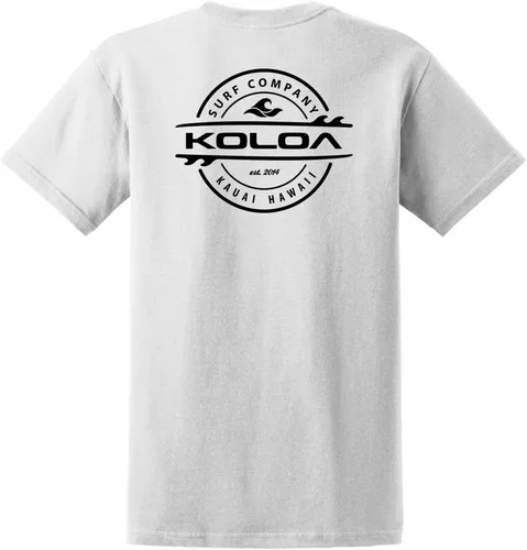 Vista 58 de Koloa Surf - Camisetas de algodón pesado para hombre, tallas grandes y altas Azul acuático/negro buscando diseño de ondas
