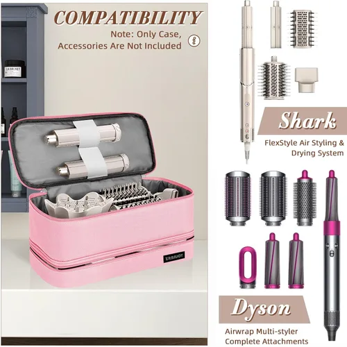 Vista 4 de Estuche de almacenamiento de doble capa para Shark Flexstyle, estuche de transporte de viaje para Shark 430/440 Flexstyle, bolsa organizadora