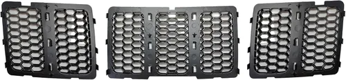 Vista 9 de Rejilla delantera de malla tipo panal Compatible con Jeep Grand Cherokee 2014 2015 2016