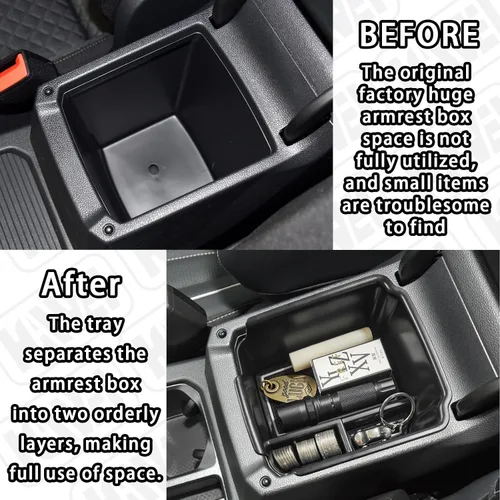 Vista 4 de HGWEI Organizador de Consola Central Compatible con VW Tiguan 2018 2019 2020 2021 2022 2023 2024 y Volkswagen Taos 2022-2025, Bandeja de Inserto