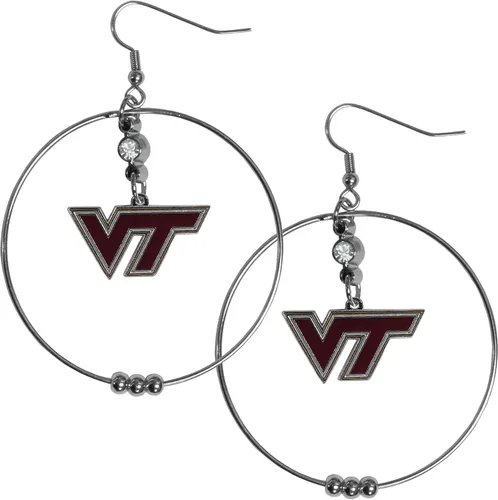 Vista 4 de Siskiyou Sports Pendientes de aro NCAA, 2 pulgadas