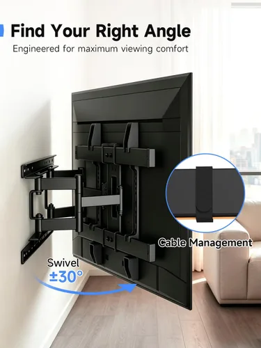 Vista 3 de Suptek Soporte de pared ultra delgado para TV de perfil bajo de 1.3
