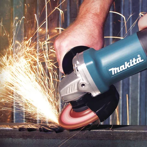 Vista 2 de Makita 9557PB amoladora angular con interruptor de pala de 4 1/2 pulgadas, con interruptor AC/DC (paquete de 4)