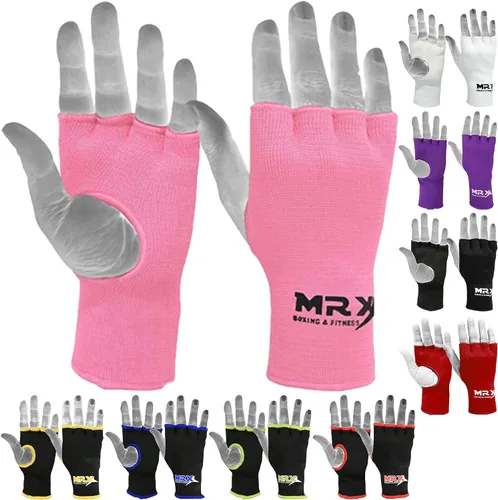Vista 9 de Muay Thai Guantes interiores de boxeo protectores para mano, puño de MMA (negro, S)