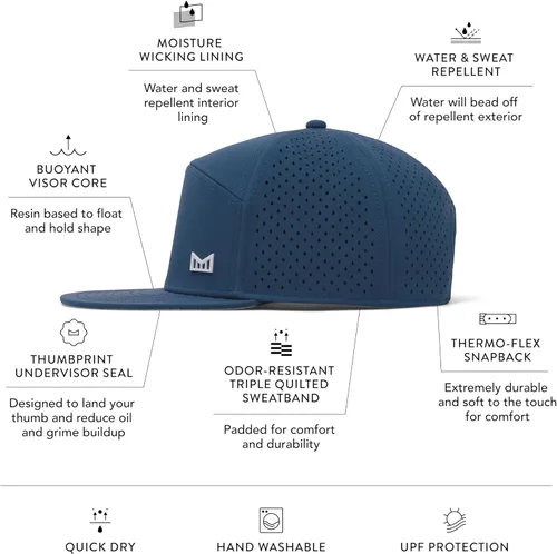 Vista 45 de melin Trenches Icon Hydro, gorra de rendimiento a presión, resistente al agua, para hombres y mujeres, golf, correr o entrenar
