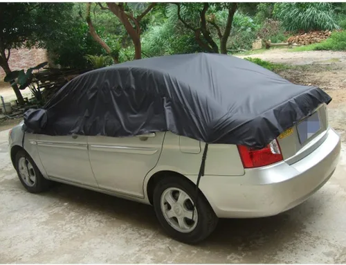 Vista 2 de Cubierta protectora para coche WINOMO, impermeable, para la mitad del cuerpo del coche, protector contra el sol, la nieve y el polvo - Tamaño XL
