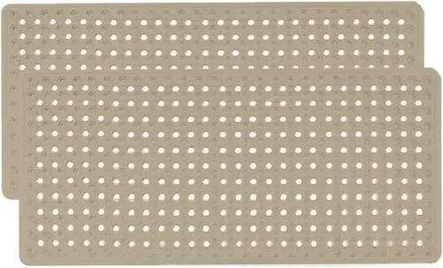 Vista 26 de GORILLA GRIP - Alfombrilla patentada cuadrada para cabina de ducha, alfombrillas pequeñas para el piso de la bañera para duchas de pie, ventosas