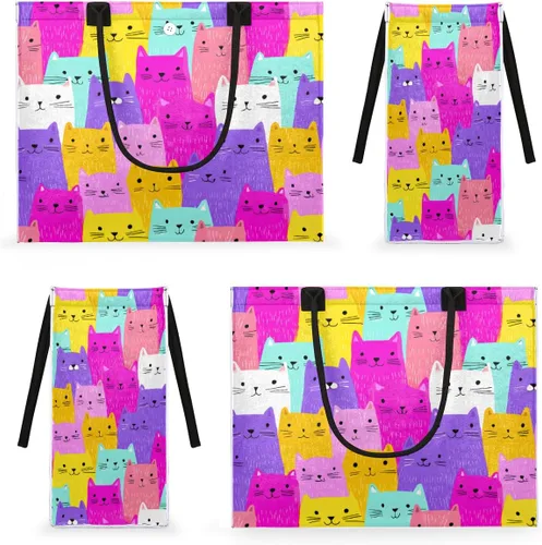 Vista 6 de Pardick Bolsa de mano reutilizable para mujer, bolsa de viaje, trabajo, compras, piscina y playa, A-04, Mediana