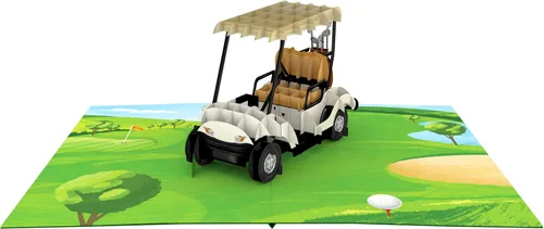 Vista 2 de WOWPAPERART Golf – Tarjeta de felicitación 3D desplegable para todas las ocasiones – amor, cumpleaños, jubilación, felicitaciones, gracias