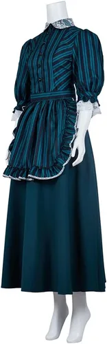 Vista 2 de MelangCos Haunted Mansion - Disfraz de cosplay para miembro del elenco con delantal, disfraz de Halloween