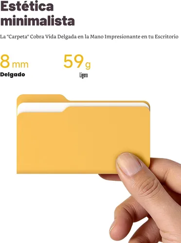 Vista 3 de Hagibis Carcasa SSD, estilo carpeta USB 3.2 Gen2 10Gbps a NVMe PCI-E M.2 SSD, carcasa de disco duro externo M.2 para MacBook, laptop, iPad, Android
